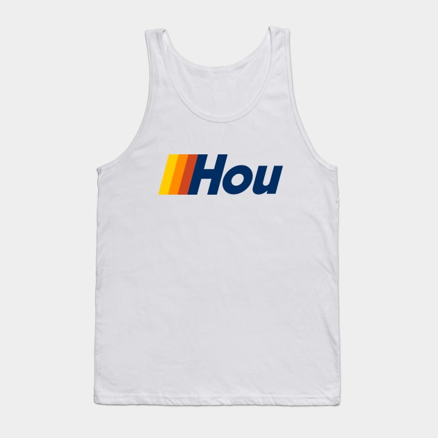 Hou, Retro Gradient - White Tank Top by KFig21